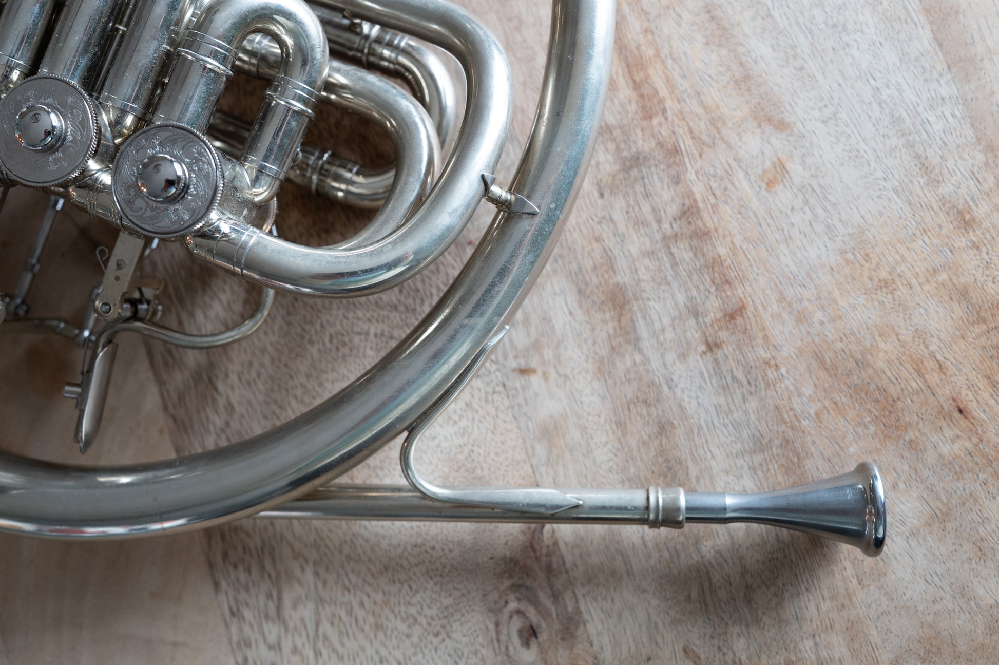 Titanium one piece mouthpiece in silver Alexander Mainz horn